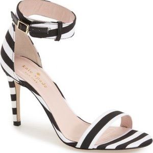 Kate Spade Isa Stripe striped Heels sandals